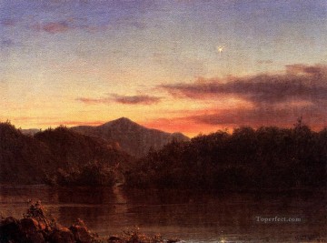 The Evening Star scenery Hudson River Frederic Edwin Church Oil Paintings